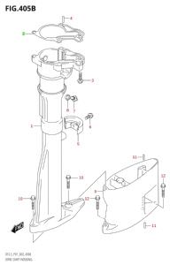 Suzuki DF2.5 GASKET DRIVE SHAFT HOUSING 52113-97J00-000 (click for enlarged image)